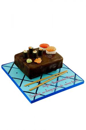 Japanse sushi-verjaardagstaart