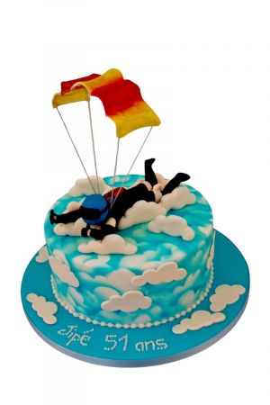Parachutist birthday cake