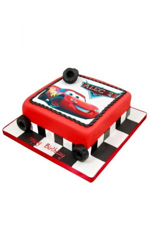 Lightning McQueen cake with name