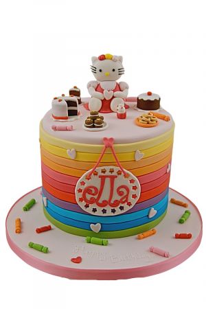Hello Kitty picnic birthday cake