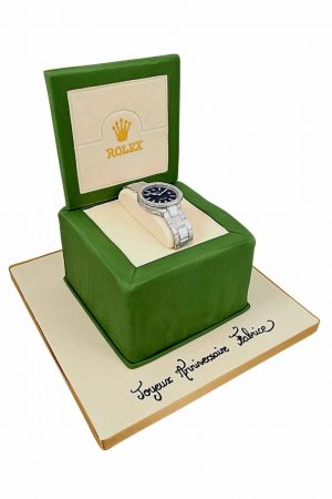 Rolex watch birthday cake