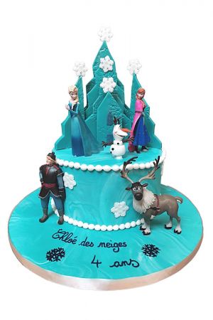 Frozen castle birthday cake