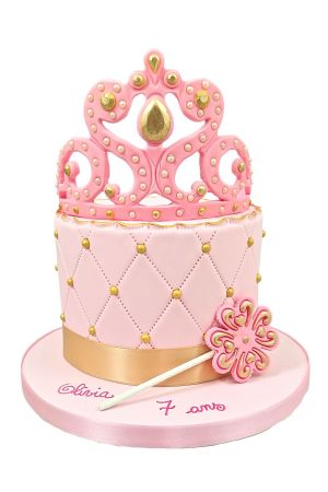 Prinsessenkroon thema verjaardagstaart