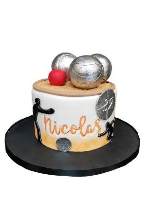 Gâteau d'anniversaire thème Pétanque