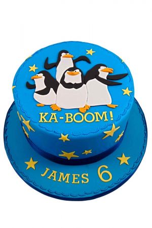 Madagascar Penguins Birthday cake