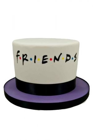 Friends show birthday cake