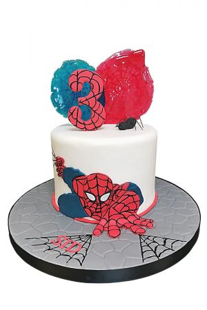 Personalised Spiderman cake