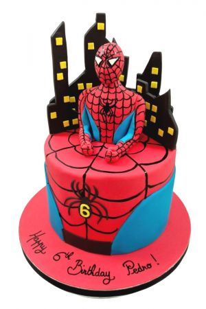 Spiderman Marvel verjaardagstaart