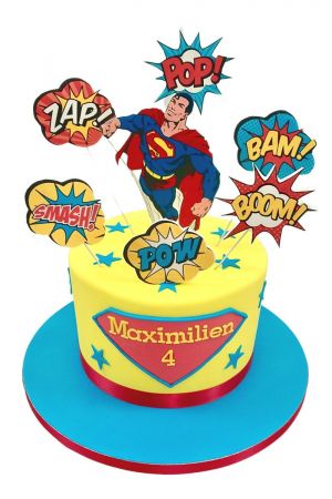Superman birthday cake