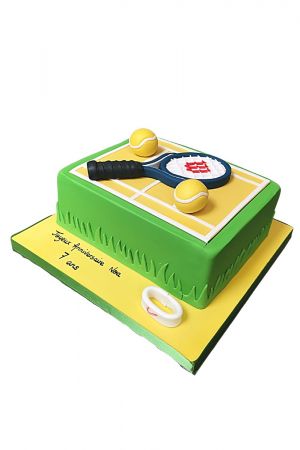 Tennis court birthday cake