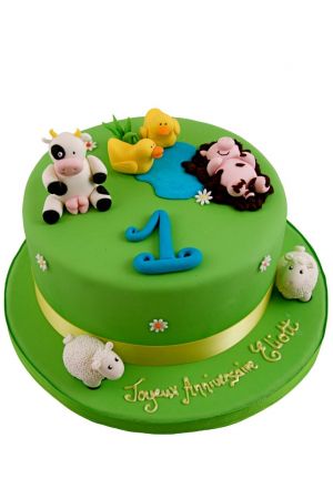 Farm Animals birthday cake