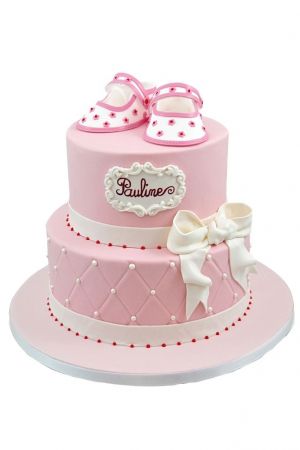Christening cake for baby girls