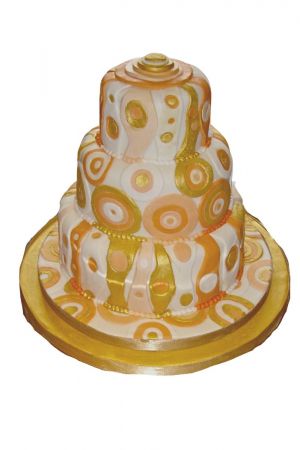 Klimt theme wedding cake