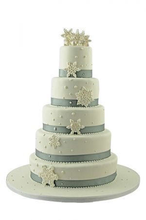 Winter theme wedding cake