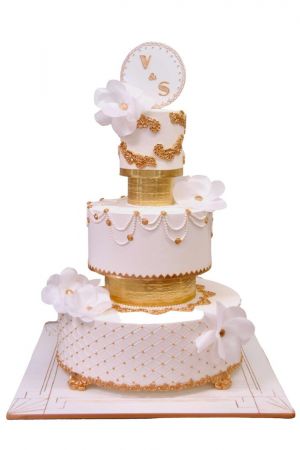 Gatsby vintage wedding cake