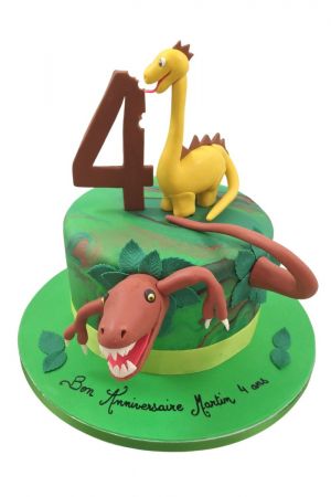 Gâteau thème dinosaures