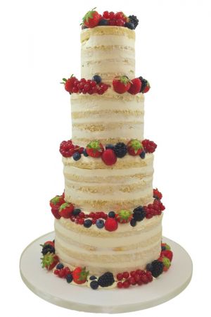 Naked cake with red fruit
