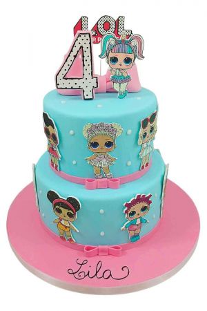 Fashion LOL dolls birthday cake