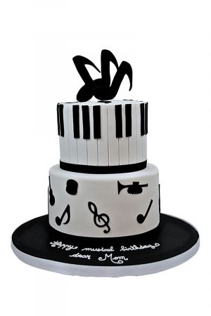 Music theme birthday cake
