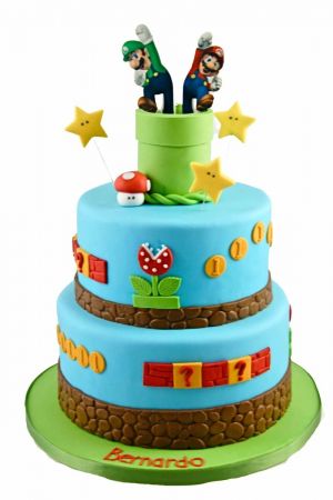 Mario & Luigi Tiered Cake