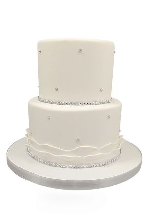 Silver Engagement Cake