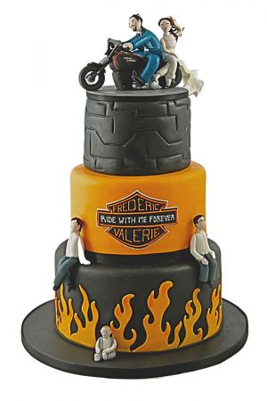 Harley Davidson wedding cake