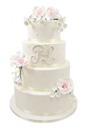Elegant and romantic wedding cake
