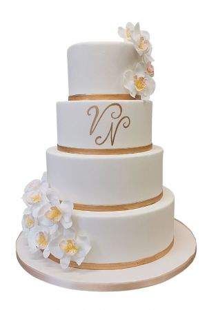 Orchid branch wedding cake
