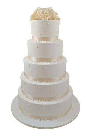 Elegant and simple wedding cake