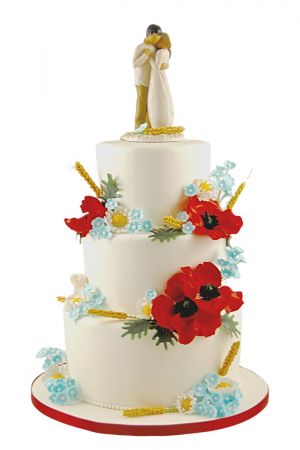 Gâteau de mariage style campagne