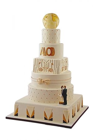 Gatsby theme wedding cake
