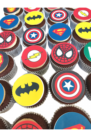 Superheroes birthday cupcakes