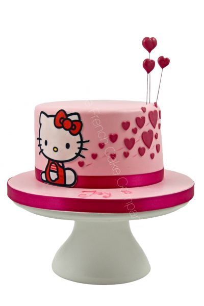 Cake hello Kitty in red  Decorated Cake by KRISICAKES  CakesDecor